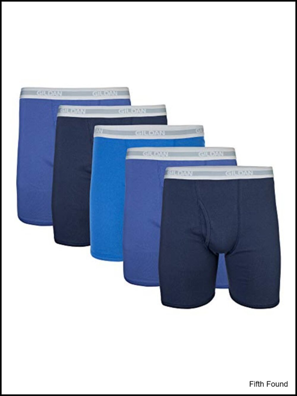 Multipack Cotton Boxer Briefs 5-Pack 6-Inch Inseam Moisture Wicking